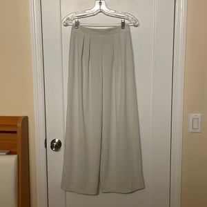 Uniqlo - off white wide leg trouser with elastic waist - S